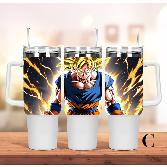 Custom Personalized Name Dragon Ball Z 30oz/40oz Tumbler with lid, handle and St - Picture 1 of 5